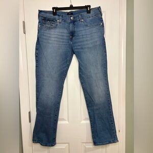 True Religion Ricky Jeans Mens 38x31 Blue Relaxed Fit Straight Leg Stretch